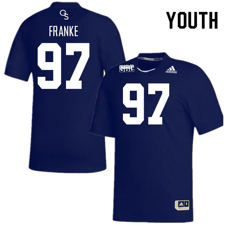 Youth #97 Brendan Franke Georgia Southern Eagles College Football Jerseys Stitched Sale-Navy